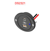 Dual Port USB Socket - 12-24V - DS2321 - ASM